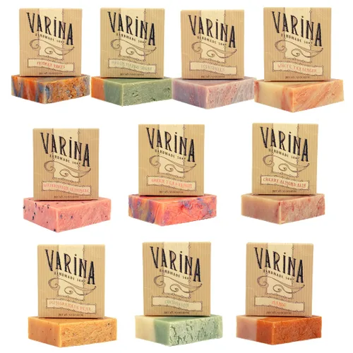 Vista 10 de Varina Jabón en barra de aloe natural 1 variedad – Limpieza suave para pieles sensibles, afrutado – Paquete de 5 – Experimenta una piel sana