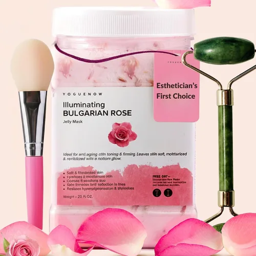 Vista 10 de VogueNow Mascarilla facial de gelatina para tratamientos faciales – Máscara de gelatina hidratante, iluminadora y nutritiva de oro de 24 quilates