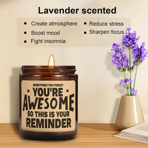 Vista 4 de Regalos de velas perfumadas para mujeres, regalo inspirador, de animación para ella, él, regalos de broma para amigos, compañeros de trabajo