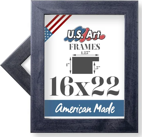 Vista 81 de Marco de fotos de 4 x 6 pulgadas, acabado envuelto suave, plano de 1.25 pulgadas de ancho, bronce oscuro envejecido, 100% madera americana compuesta