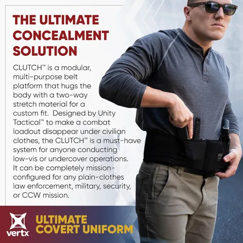 Vista 2 de Vertx Mens Clutch Unity Tactical Belt, Modular Mission Belts for Men, Gun Holster Radio Mag Pouch for CCW Concealed Carry