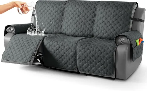 Vista 29 de TAOCOCO Fundas reclinables 100% impermeables, con correas para las piernas, funda de sofá reclinable reversible para silla reclinable, protector