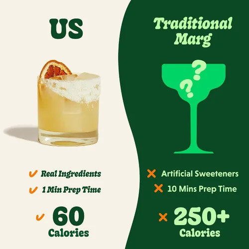 Vista 3 de Mezclas individuales de Margarita clásica de Batchwell: Mezcladores de cóctel Skinny, bebidas de mócktail sin alcohol - Mezclas de cóctel portátiles