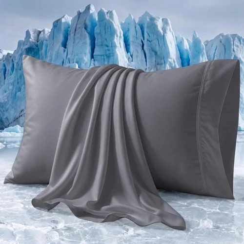 Vista 11 de Beckham Hotel Collection Fundas de almohada refrescantes para personas que duermen con calor, tamaño King, juego de 2, ropa de cama fresca, cierre