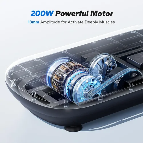 Vista 5 de MERACH - Máquina de plataforma vibratoria para ejercicio, capacidad de 440 libras, Bluetooth y pedal de silicona, estimula la grasa profunda