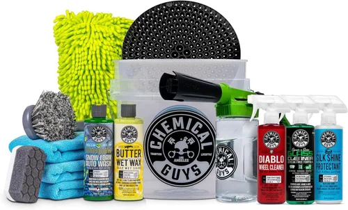 Vista 8 de Chemical Guys Kit de Lavado de Autos Arsenal Builder de 14 Piezas - con Lanzador de Espuma, Balde de Lavado, Toallas, Aplicadores, y Jabones, Ceras