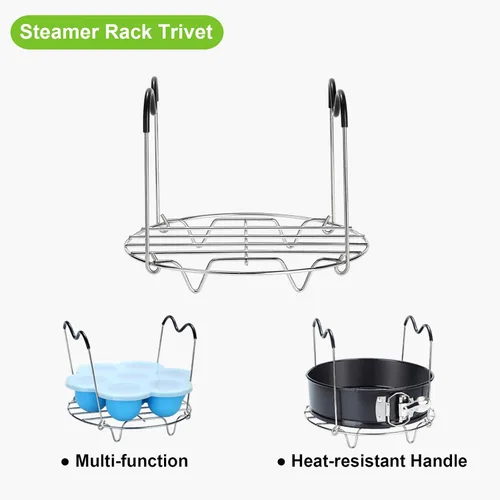 Vista 4 de Moldes de silicona para bocados de huevos para accesorios de olla instantánea de 6 cuartos de galón de 8 cuartos de galón, incluyendo salvamanteles