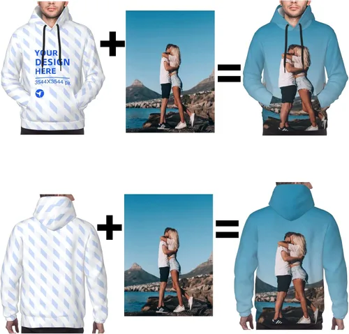 Vista 6 de HEYCE 3D custom hoodies for men and women, add your own photo hoodie, personalize your own hoodie design