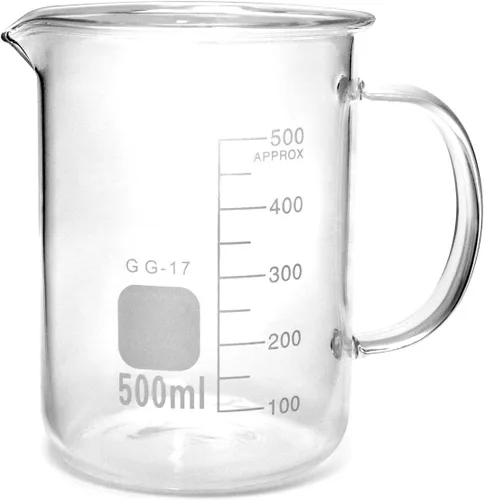 Vista 9 de QWORK Vaso con asa, taza medidora de 3.4 fl oz, vidrio de borosilicato, taza con boquilla de vertido, paquete de 2