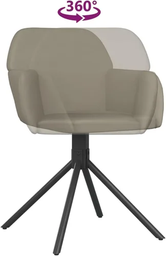Vista 4 de Tidyard Juego de 2 sillas de comedor giratorias de terciopelo, sillas laterales de tapicería de terciopelo, patas de metal para cocina, comedor