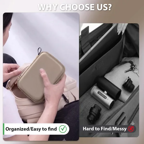 Vista 3 de Hard Carrying Case Compatible with Shark ChillPill Fan Accessories Latte
