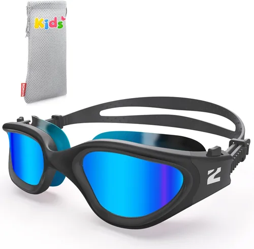 Vista 11 de ZIONOR G1MINI MIX - Gafas de natación para niños, con bloques de color, polarizados, sin fugas, antiniebla, para niños (3-14)