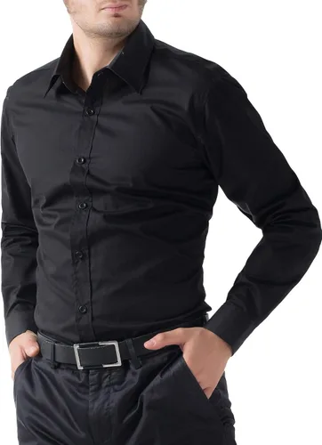 Vista 2 de Paul Jones - Camisas de vestir de manga larga con botones para hombre