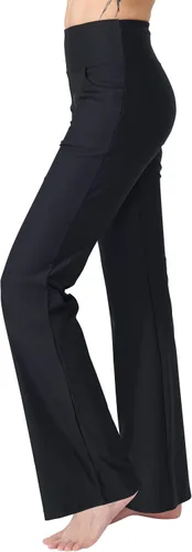 Vista 3 de Keolorn Pantalones de yoga para mujer con bolsillos, cintura alta, pantalones de entrenamiento de yoga para mujer