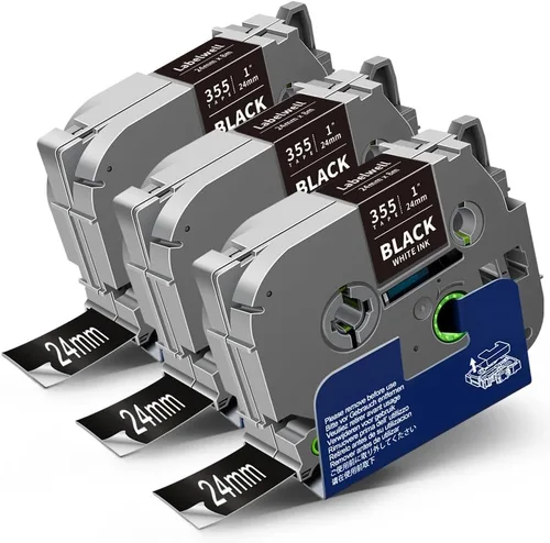 Vista 13 de Labelwell Paquete de 3 cintas TZe-111 compatibles con etiquetas adhesivas transparentes de 0.236 in 0.23 pulgadas, TZe111 TZ-111, negro sobre
