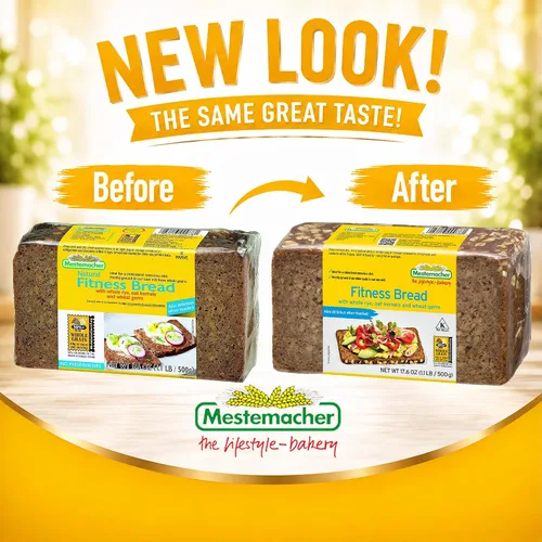Vista 5 de Mestemacher Pan de Grano Entero (Fitness, 17.6 oz, paquete de 2)