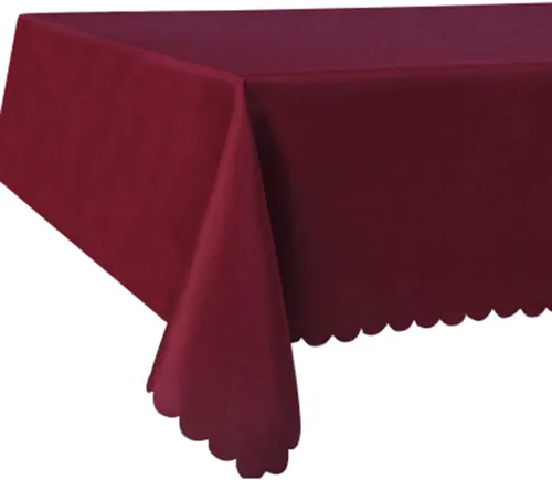 Vista 13 de Queenbox - Mantel rectangular rectangular de poliéster para bodas, fiestas, hoteles, restaurantes