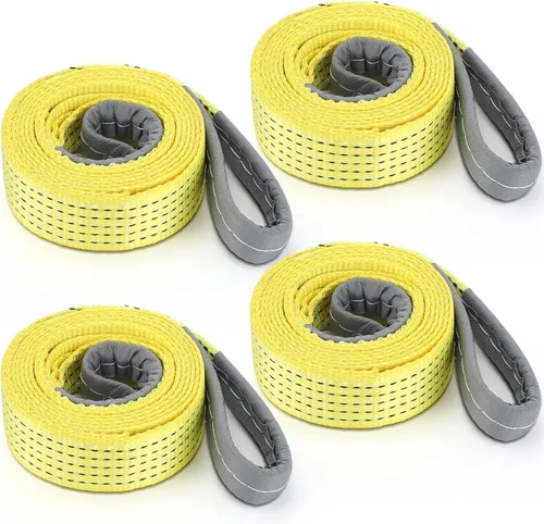 Vista 7 de [Usado] 4 piezas de correas de eslinga de elevación correas de eslinga web resistentes de poliéster y nailon para uso en automóviles al aire libre