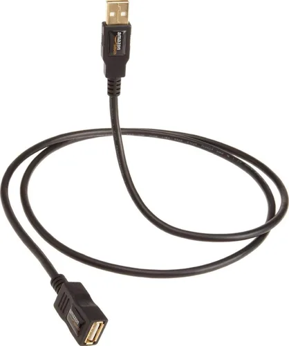 Vista 6 de Amazon Basics Cable de extensión USB-A 2.0, macho a hembra, velocidad de transferencia de 480 Mbps, 6.5 pies, color negro