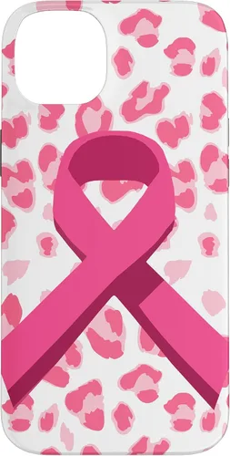 Vista 15 de Funda para iPhone 16 con cinta rosa en estampado de leopardo para concientización sobre el cáncer de mama