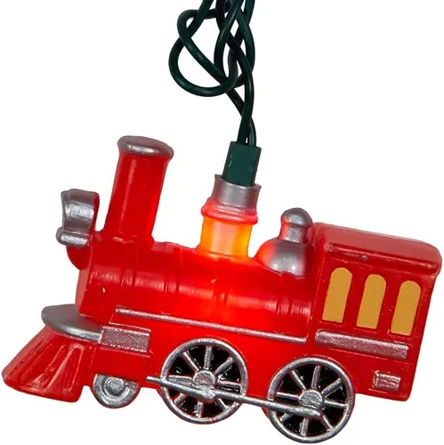 Vista 5 de Kurt S. Adler Juego de luces de tren rojo claro UL 10