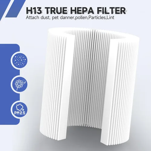 Vista 4 de Paquete de 2 filtros de repuesto True HEPA compatibles con Tenergy Renair, Cool-Living CL-6070A, Beaba, Tredy TD-1300 purificador de aire, filtro