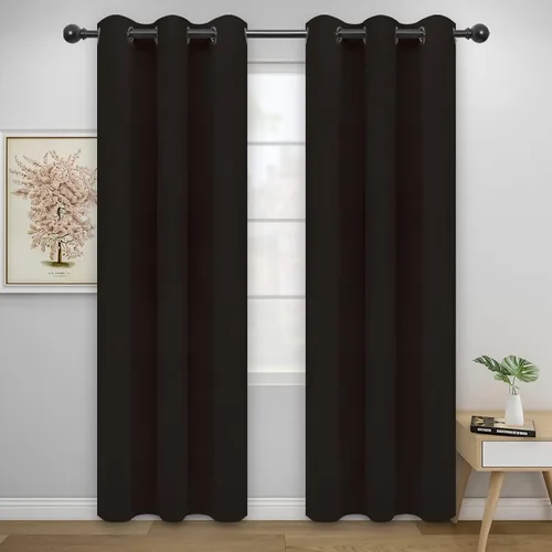 Vista 258 de Easy-Going - Cortinas opacas para dormitorio, aislamiento térmico sólido con ojales, cortinas de ventana para reducción de ruido, cortinas