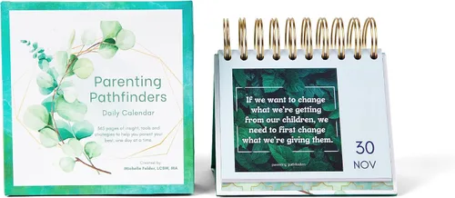 Vista 7 de Parenting Pathfinders® Calendario diario perpetuo de escritorio sin fecha, calendario inspirador y de apoyo Page-A-Day para padres y cuidadores