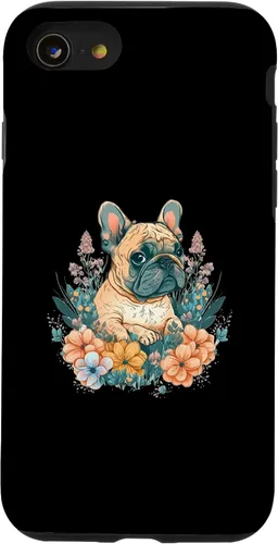 Vista 13 de iPhone 15 Bulldog Francés Asia Arte Japón China Amante de la Naturaleza Frenchie Caso