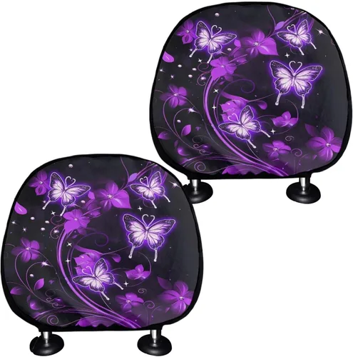 Vista 33 de Funda personalizada para reposacabezas de asiento de automóvil, regalos personalizables, transpirables, paquete de 2 fundas de cojín para asiento