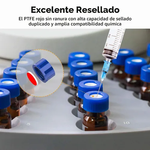 Vista 5 de Membrane Solutions Viales de muestreo automático de 0.1 fl oz, viales de cromatografía HPLC y GC de 0.1 fl oz, puntos de escritura y graduaciones
