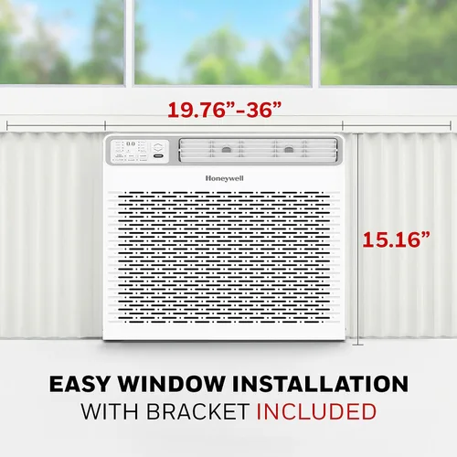 Vista 5 de Honeywell - Aire acondicionado de ventana digital de 10,000 BTU, control remoto, pantalla LED, 4 modos, Eco, cobertura de 450 pies cuadrados