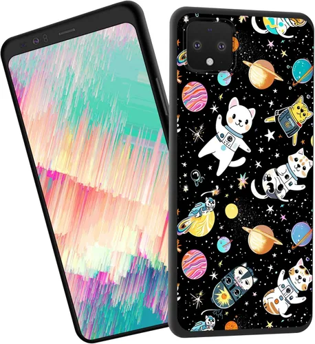 Vista 17 de Funda delgada para Google Pixel 4 XL, funda delgada de silicona de TPU suave a prueba de golpes para Google Pixel 4 XL, cruz negra