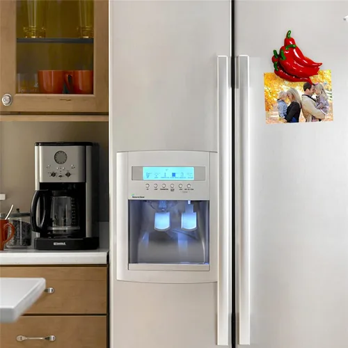 Vista 5 de Imán para refrigerador de frutas y verduras, 1 juego de resina 3D para refrigerador, bonita decoración para el hogar, cocina, oficina, pizarra
