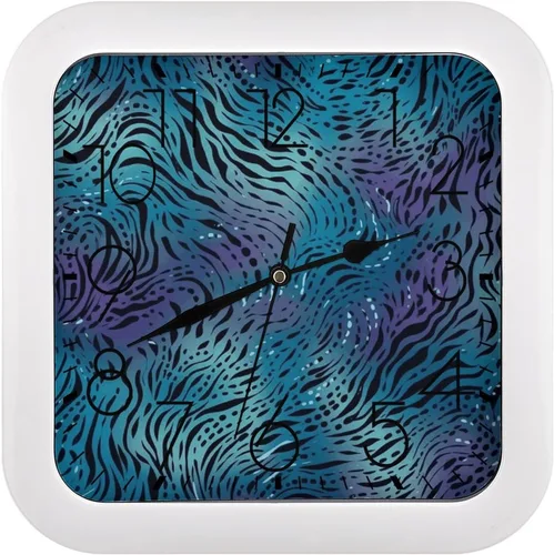 Vista 17 de 10" Square Modern Wall Clock,A Cat in Outer Space Print Kitchen Clocks Wall Battery Operated,Silent Non Ticking Unique Funny Cute Wall Clock for