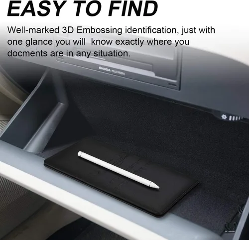 Vista 7 de Cacturism Soporte para registro y seguro de automóvil, guantera de vehículo, organizador de automóvil para hombres y mujeres, funda de accesorios