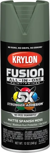 Vista 70 de Krylon Fusion - Pintura en aerosol adhesiva todo en uno para uso en interiores y exteriores, 12 onzas, vidrio de playa