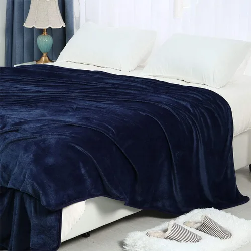 Vista 3 de PiccoCasa Manta de franela de forro polar, suave, ligera y cálida para todas las estaciones, dobladillo ancho, lujosa y cómoda, decorativa