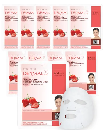 Vista 18 de DERMAL Acai Berry Collagen Essence - Mascarilla facial de 0.81 onzas (0.81 oz), paquete de 10 unidades – Hidratante y reafirmante mantiene la piel