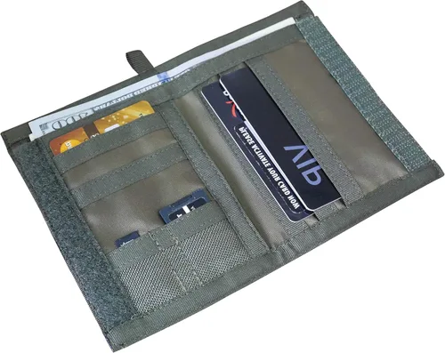 Vista 5 de Chameleon Velcro Bifold Mens Wallet-Military Tactical Men Wallet- Canvas Thin Front Pocket Travel Bi-Fold Wallet-Best Nylon Travel Pouch