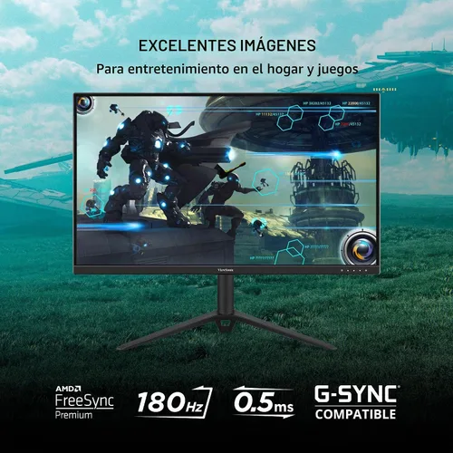 Vista 2 de ViewSonic VX2728J-2K Monitor de juegos IPS de 27 pulgadas, 1440p, 180 Hz, 0.5 ms