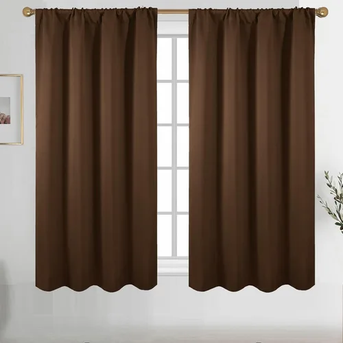 Vista 50 de Diraysid Cortinas opacas beige para dormitorio y sala de estar, cortinas con aislamiento térmico para oscurecer la habitación, 42 x 63 pulgadas, 2