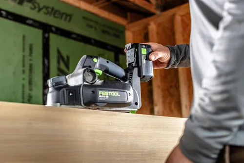 Vista 5 de Festool 578001 HLC 82 EB-F-Basic Cepilladora inalámbrica Cepilladora de cabezal de corte helicoidal sin escobillas con profundidad de recogida