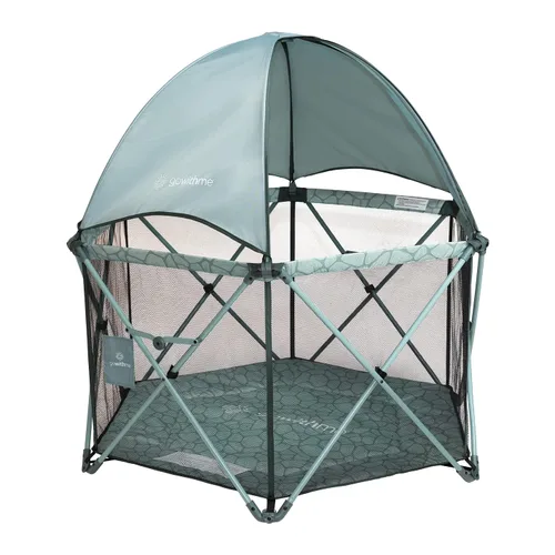 Vista 9 de [Usado] Baby Delight Go with Me Eclipse Deluxe - Corral portátil de lujo, parque infantil, toldo para el sol, interior y exterior, suelo de nailon