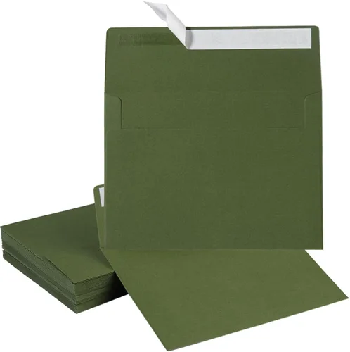 Vista 8 de Paquete de 50 sobres de 5 x 7 de colores autosellados para bodas, invitaciones de fiesta, tarjetas de felicitación, anuncios, fotos, 5.24 x 7.21