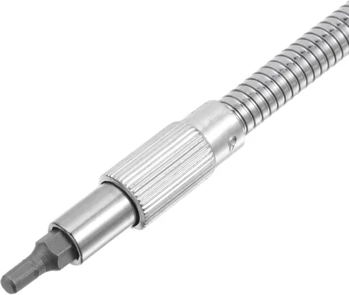 Vista 5 de uxcell 2pcs 1/4 "vástago hexagonal flexible extensión eje 7.874 in puntas de destornillador suaves