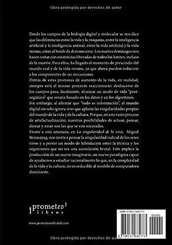 Vista 2 de La singularidad de lo vivo La apocalíptica relación entre humanos y algoritmos (Spanish Edition)