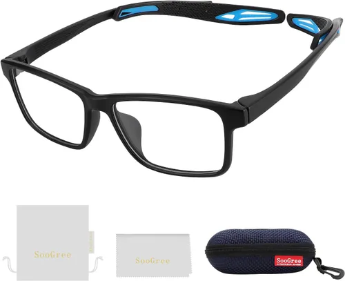 Vista 14 de SooGree Gafas de racquetball, gafas deportivas, gafas de seguridad para pickleball baloncesto fútbol gafas anti absorción de golpes