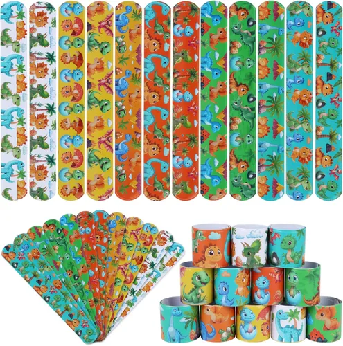 Vista 14 de Serencatcher 48pcs Slap Bracelets Party Favors for Birthday Baby Shower Party Supplies Gifts