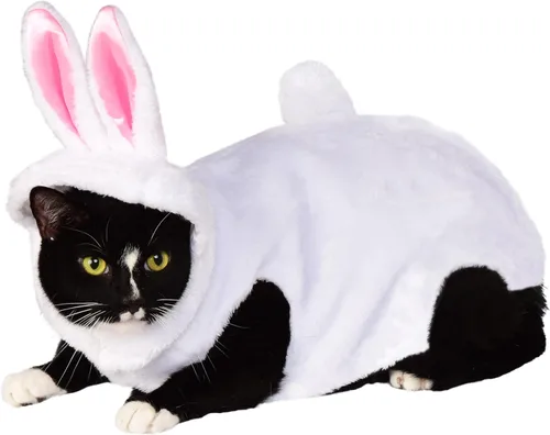 Vista 2 de Abrigo estilo conejo con capucha para perros grandes, talla XXL, XL, Blanco